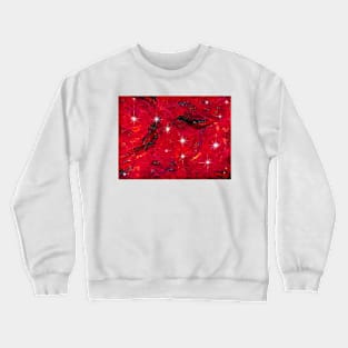 Big Dipper In Red Space Crewneck Sweatshirt